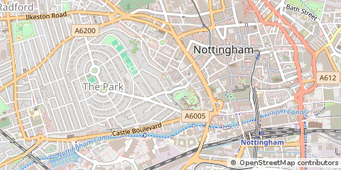 Map of Nottingham, Nottinghamshire