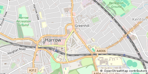 Map of Harrow, Middlesex