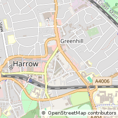 Map of Harrow, Middlesex