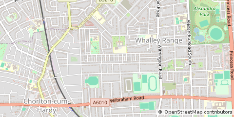 Map of Manchester, Lancashire
