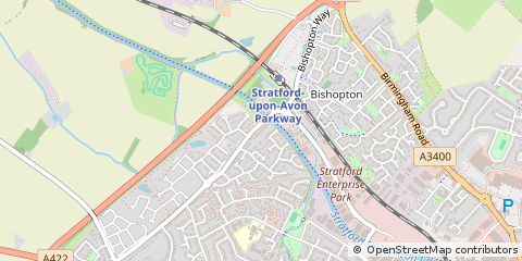 Map of Stratford-Upon-Avon, Warwickshire