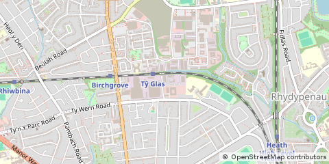 Map of Cardiff, South Glamorgan