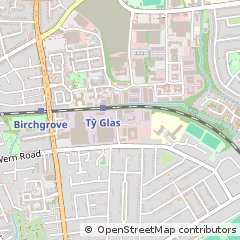 Map of Cardiff, South Glamorgan