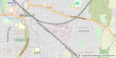 Map of Wickford, Essex