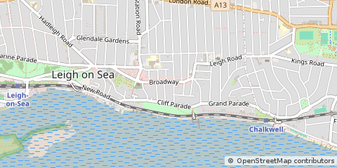 Map of Leigh-on-SEA