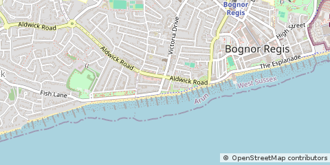 Map of Bognor Regis, West Sussex