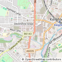 Map of Keighley, West Yorkshire