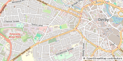Map of Derby, Derbyshire