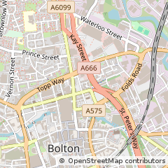 Map of Bolton, Lancashire