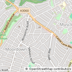 Map of Bournemouth, Dorset