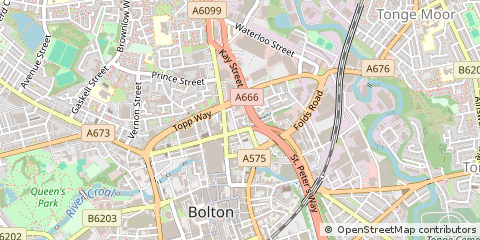 Map of Bolton, Lancashire