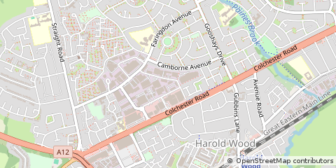 Map of Romford, Essex