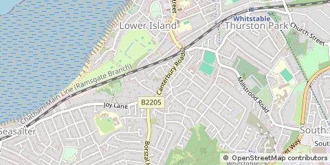 Map of Whitstable, Kent