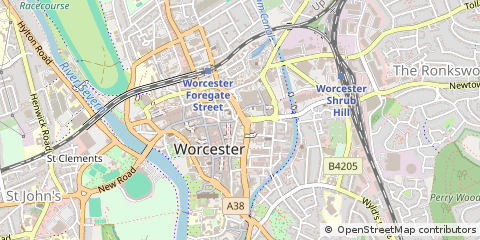 Map of Worcester