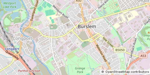 Map of Stoke-on-Trent, Staffordshire
