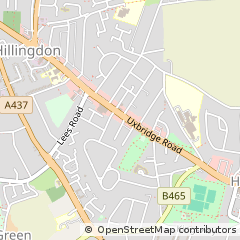 Map of Hillingdon, Middlesex