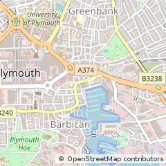 Map of Plymouth, Devon