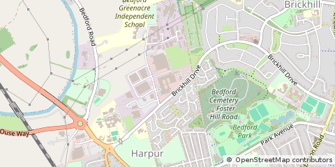 Map of Bedford, Bedfordhsire