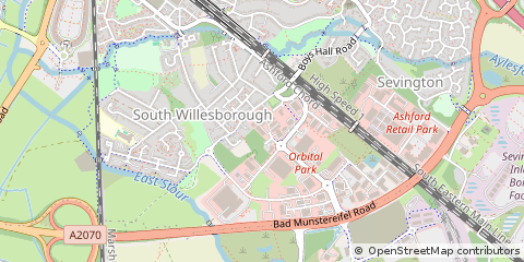 Map of Ashford, Kent