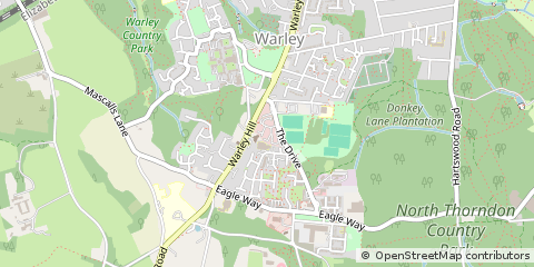 Map of Brentwood, Essex