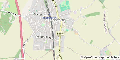 Map of Knebworth, Hertfordshire