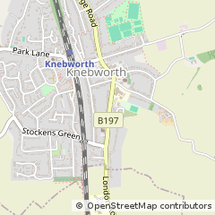 Map of Knebworth, Hertfordshire