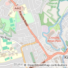Map of Kidderminster, Worcestershire