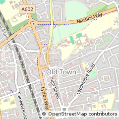 Map of Stevenage, Hertfordshire