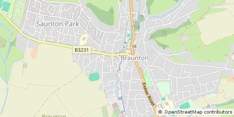 Map of Braunton, Devon