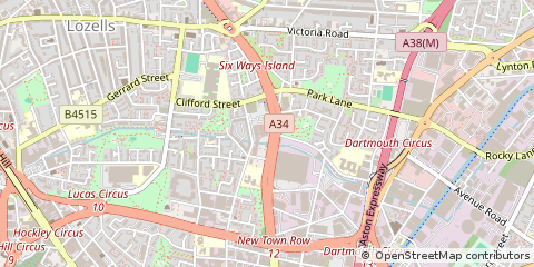 Map of Birmingham, West Midlands