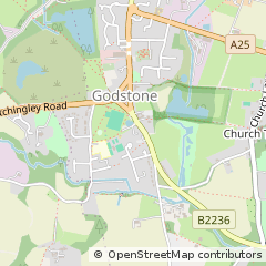 Map of Godstone, Surrey