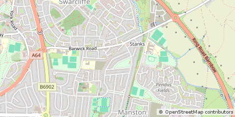 Map of Leeds, West Yorkshire