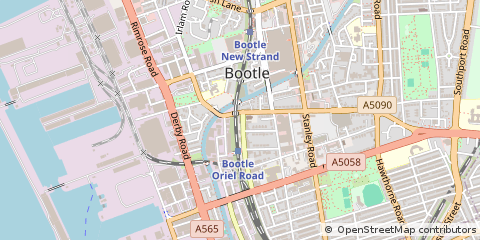 Map of Bootle, Merseyside