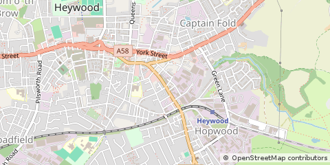 Map of Heywood, Lancashire