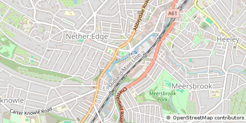 Map of Sheffield
