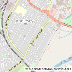 Map of Burton on Trent, Staffordshire