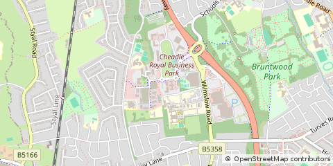 Map of Park Cheadle, Cheshire