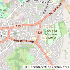 Map of Leek, Staffordshire