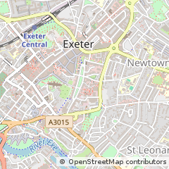 Map of Exeter, Devon