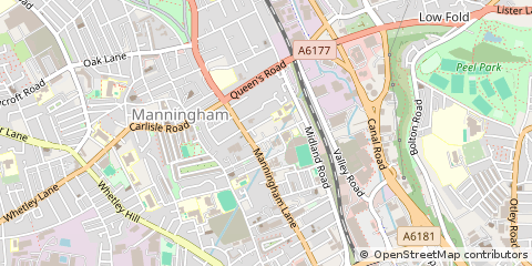 Map of Bradford, West Yorkshire