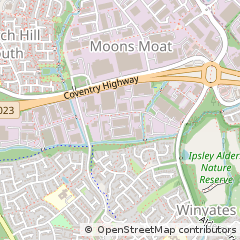 Map of Redditch, Worcestershire