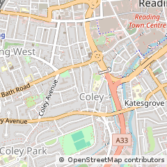 Map of Reading, Berkshire