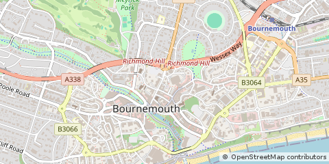 Map of Bournemouth, Dorset