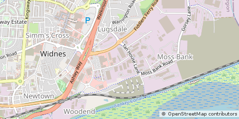 Map of Widnes, Cheshire