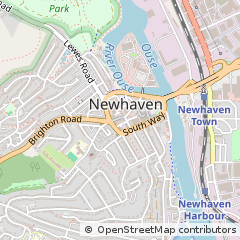 Map of Newhaven, East Sussex