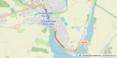 Map of Kingsbridge, Devon