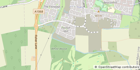Map of Cramlington, Northumberland