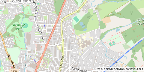 Map of Leigh, Greater Manchester