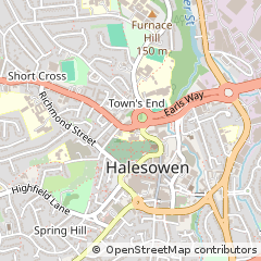 Map of Halesowen, West Midlands