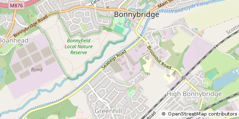 Map of Bonnybridge, Stirlingshire